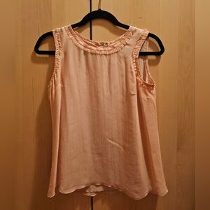 Dolce & Gabbana Pink Ruffled Sleeveless Blouse